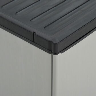 Tuinafvalkast 68x40x85 cm polypropeen grijs en zwart 9