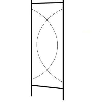 Tuinboog 150x34x240 cm ijzer zwart  4