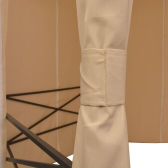 Tuinpaviljoen met gordijnen hexagonaal 360x265 cm 5