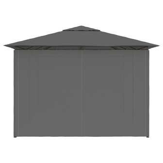 Tuinpaviljoen met gordijnen 4x3 m antraciet 6