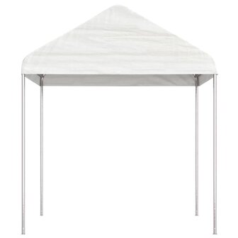 Prieel met dak 4,46x2,28x2,69 m polyetheen wit 3
