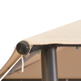 Prieel 3x3 m staal beige 4