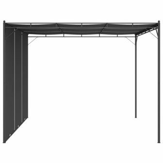 Tuinprieel met zijgordijn 3x3x2,25 m antraciet 3