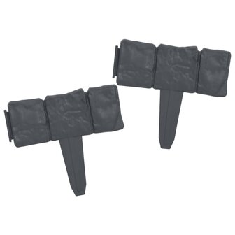 Gazonranden 41 st steen-look 10 m kunststof 5