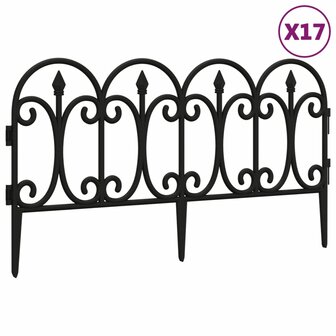 Gazonranden 17 st 10 m polypropeen zwart 2