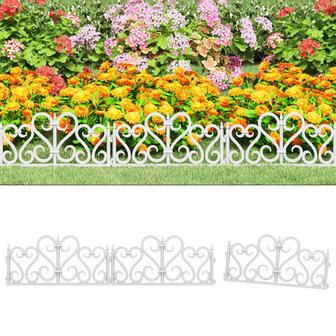 Gazonranden 17 st 10 m polypropeen wit 1