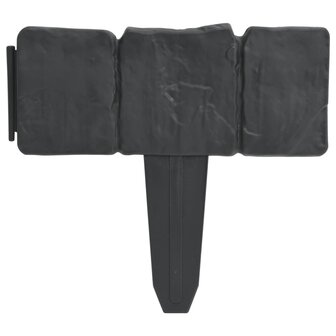 Gazonranden 41 st steen-look 10 m kunststof 2