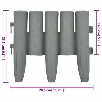 Gazonranden 36 st 10 m PP grijs 7