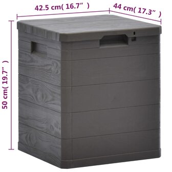 Opbergbox voor in de tuin 90 L bruin 7