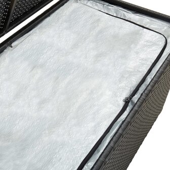 Tuinbox 100x50x50 cm poly rattan zwart 4