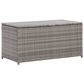 Tuinbox 100x50x50 cm poly rattan grijs 1