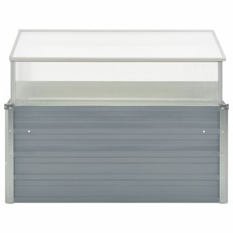 Tuinkas 100x100x85 cm gegalvaniseerd staal grijs  2