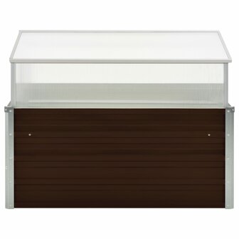 Tuinkas 100x100x85 cm gegalvaniseerd staal bruin 3