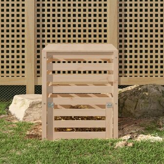 Compostbak 63,5x63,5x77,5 cm massief grenenhout 1