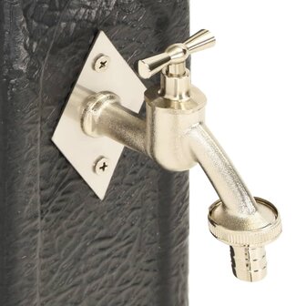 Waterzuil met kraan steen-look antracietkleurig 5