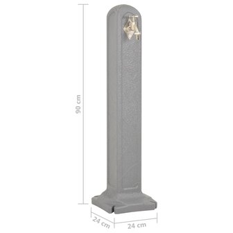 Waterzuil met kraan steen-look lichtgrijs 7