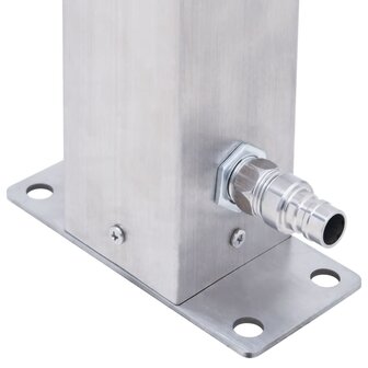 Waterzuil vierkant 40 cm roestvrij staal 6