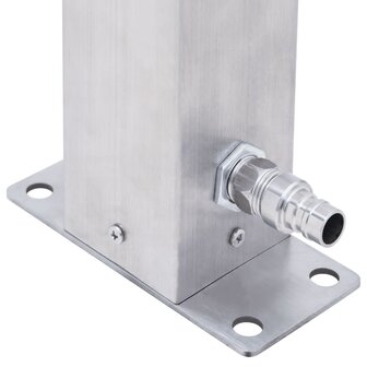 Waterzuil vierkant 60 cm roestvrij staal 6