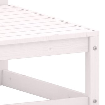 Tuinmiddenbank met antracietkleurige kussens grenenhout wit 6