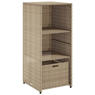 Tuinkast 50x55x115 cm poly rattan beige 2