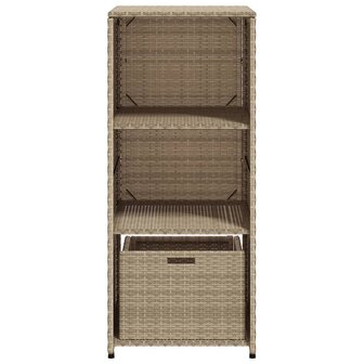 Tuinkast 50x55x115 cm poly rattan beige 7