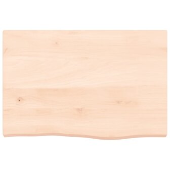 Wastafelblad 60x40x(2-4) cm onbehandeld massief hout 3