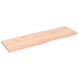 Wastafelblad 100x30x2 cm onbehandeld massief hout 2