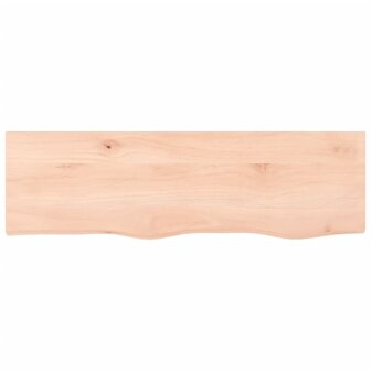 Wastafelblad 100x30x2 cm onbehandeld massief hout 3