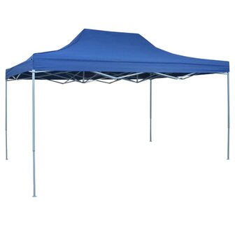 Partytent inklapbaar 3x4 m staal blauw 1
