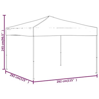 Partytent inklapbaar 3x3 m blauw 8