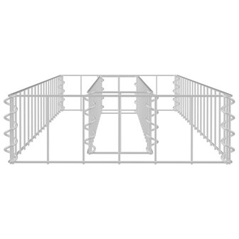 Gabion plantenbak verhoogd 90x30x10 cm gegalvaniseerd staal 4