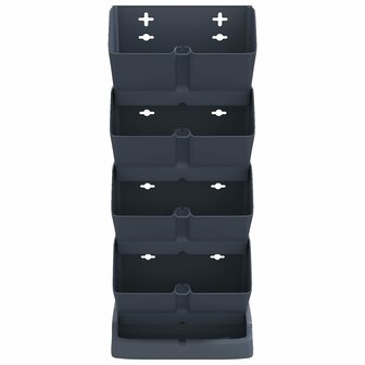 Plantenbakkenset 4 st verticaal polypropeen antracietkleur 3