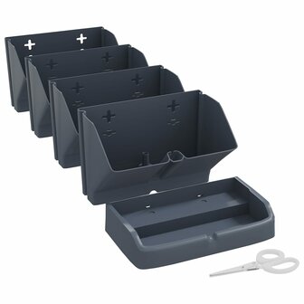 Plantenbakkenset 4 st verticaal polypropeen antracietkleur 6