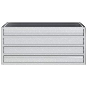 Plantenbak verhoogd 100x40x45 cm gegalvaniseerd staal zilver 4