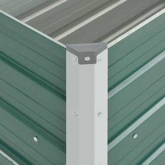 Plantenbak verhoogd 100x40x45 cm gegalvaniseerd staal groen 6