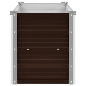 Plantenbak verhoogd 160x40x45 cm gegalvaniseerd staal bruin 5