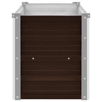 Plantenbak verhoogd 100x40x45 cm gegalvaniseerd staal bruin 5