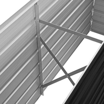 Plantenbak verhoogd 160x40x45 cm gegalvaniseerd staal antraciet 6