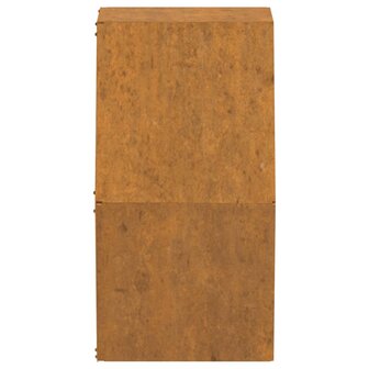 Plantenbakken wandmontage 2 st 30x10x25 cm cortenstaal roestig 7