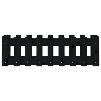 Plantenbak verhoogd hekontwerp 100x30x30 cm grenenhout zwart 5