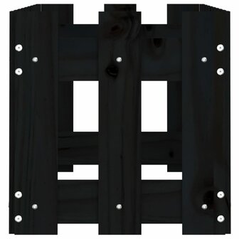 Plantenbak verhoogd hekontwerp 100x30x30 cm grenenhout zwart 6