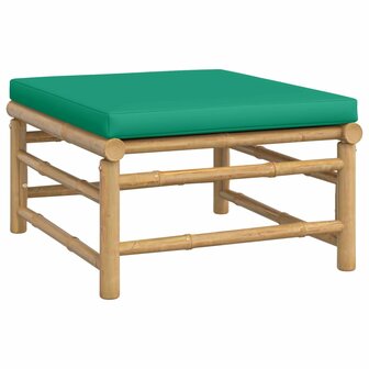 3-delige Loungeset met kussens bamboe groen 5