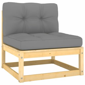 2-delige Loungeset met kussens massief grenenhout 2