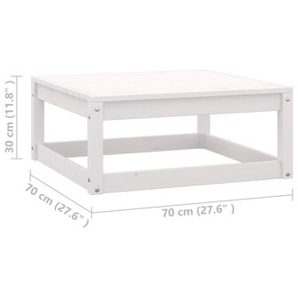 3-delige Loungeset met kussens massief grenenhout wit 9