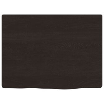 Wastafelblad 40x30x2 cm behandeld massief hout donkerbruin 3