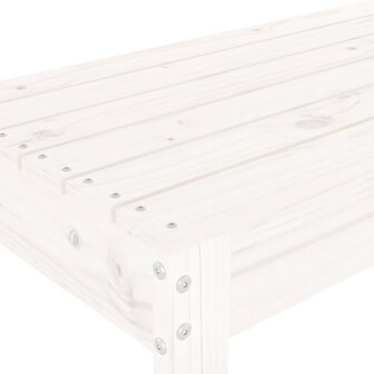 Tuinbank 80x38x45 cm massief grenenhout wit 6