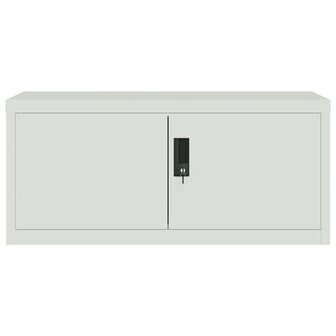 Archiefkast 90x40x220 cm staal lichtgrijs 4