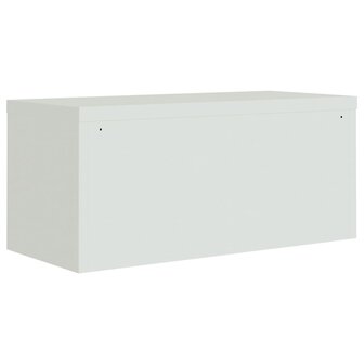 Archiefkast 90x40x220 cm staal lichtgrijs 6