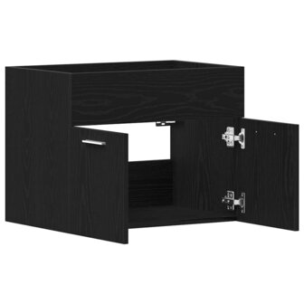Wastafelkast 60x38,5x46 cm bewerkt hout zwart eikenkleurig 5