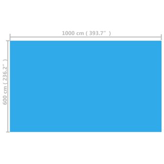Zwembadhoes rechthoekig 1000x600 cm PE blauw 4